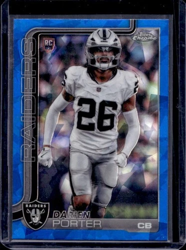 2025 Topps Chrome Sapphire Darien Porter RC Rookie #367 Raiders