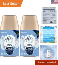 Enjoy Fresh Air Effortlessly with Clean Linen Automatic Spray Refill (2 Count)