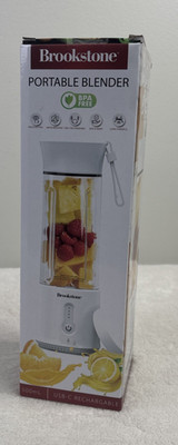 Brookstone Portable Blender BPA Free USB-C Charger & Extra Cap Included Smoothie