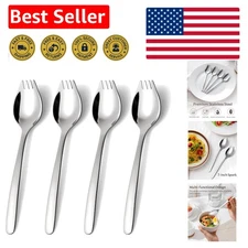 7-inch Spork Stainless Steel, Reusable Metal Sporks, Set of 4
