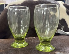 2- Vintage Cristar Copa Lexington Lime Green ...