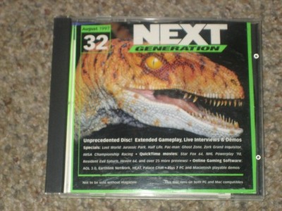 NEXT GENERATION AUG 1997 CD-ROM GAMING CDROM JURASSIC PARK, PAC-MAN, ECT.