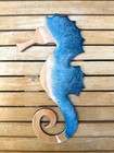 Ocean Resin Seahorse Wall Art Coastal Beach Decor Handmade Wood 13” x 8” — photo 1
