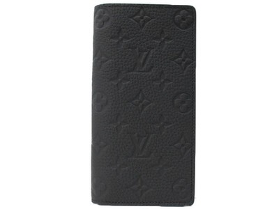 LOUIS VUITTON cloth bag Portefeuil Brazza M69038 Monogram Taurillon Noir DDU
