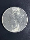 Antique 1925 Peace Silver Dollar Coin $1 - AU/BU Details (hairlines)