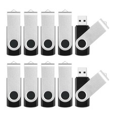 MECHEER USB Flash Drive 2GB 10 Pack USB 2.0 Thumb Drives Swivel Bulk