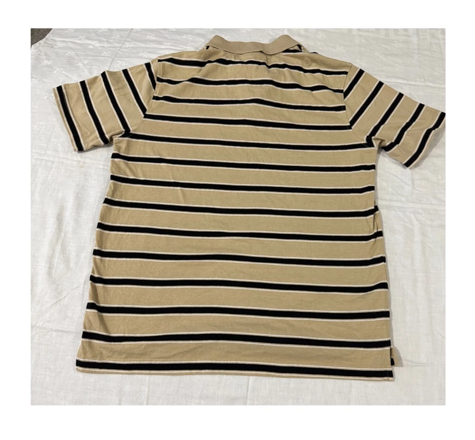 CAMISA POLO UNISEX JOHN ASHFORD'S BOTÓN/CUELLO/BOLSILLO TOSTADO/NEGRO TALLA ADULTO S Foto 3 de 4