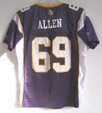 RBK MINNESOTA VIKINGS JARED ALLEN WOMEN'S PURPLE HM JERSEY MEDIUM