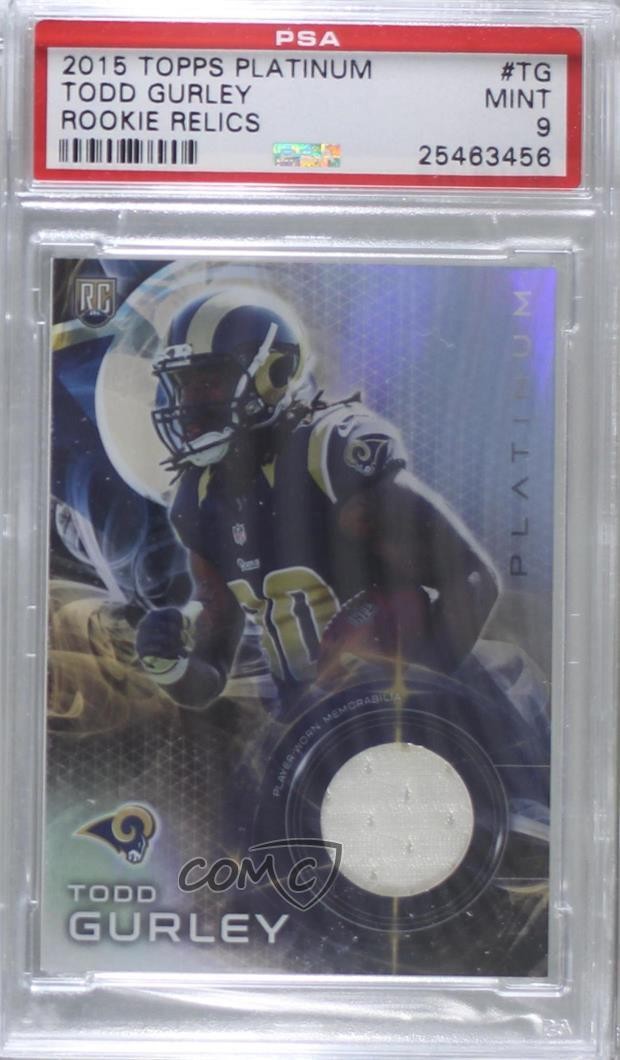 2015 Topps Platinum Rookie Relics Todd Gurley II #PRR-TG PSA 9 MINT RC s6i