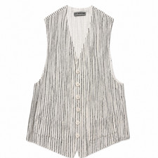 ISSEY MIYAKE Pleated Design Vest Collarless S...