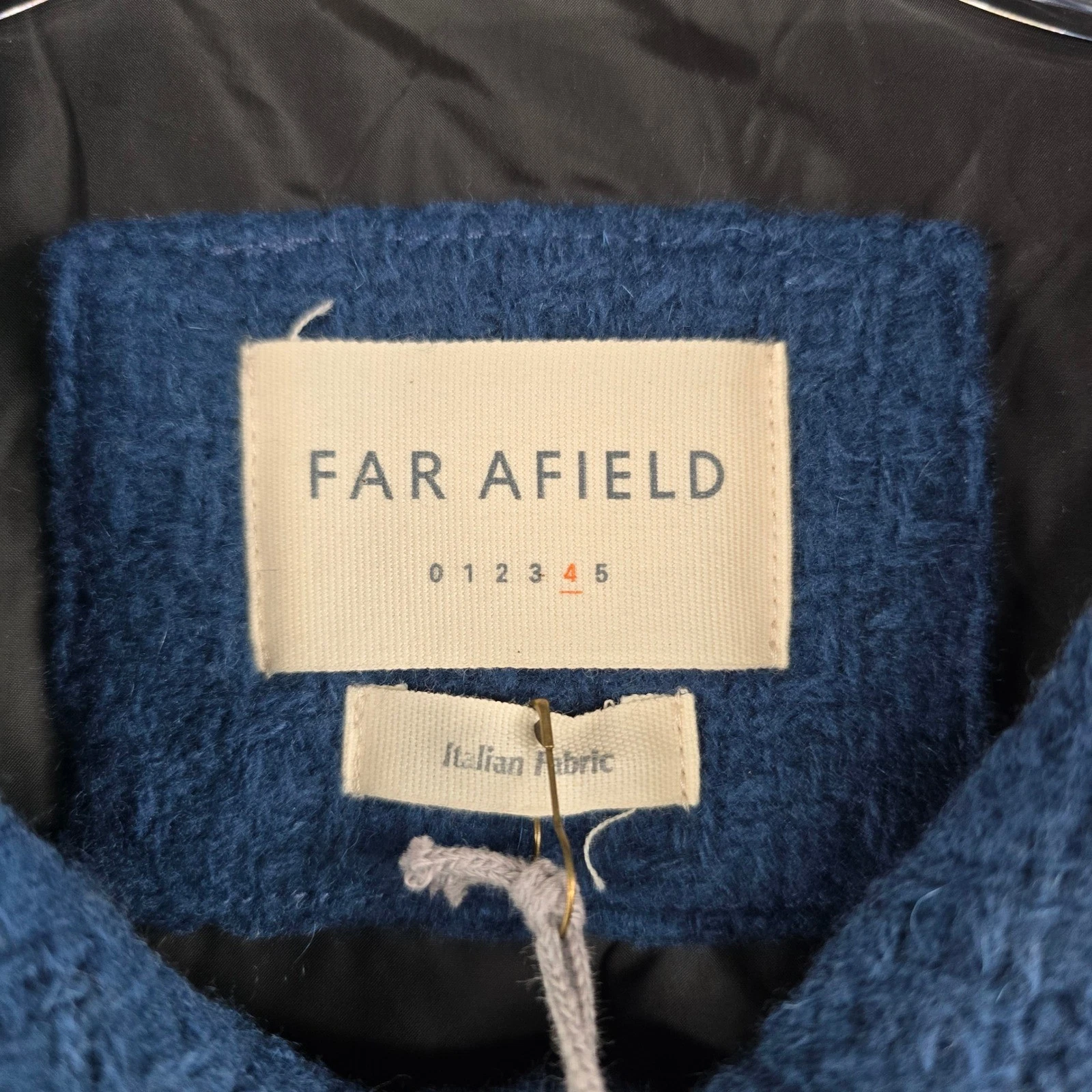 NEW Far Afield Station Jacket Men XL Insignia Blue Italian Wool Blend image 3
