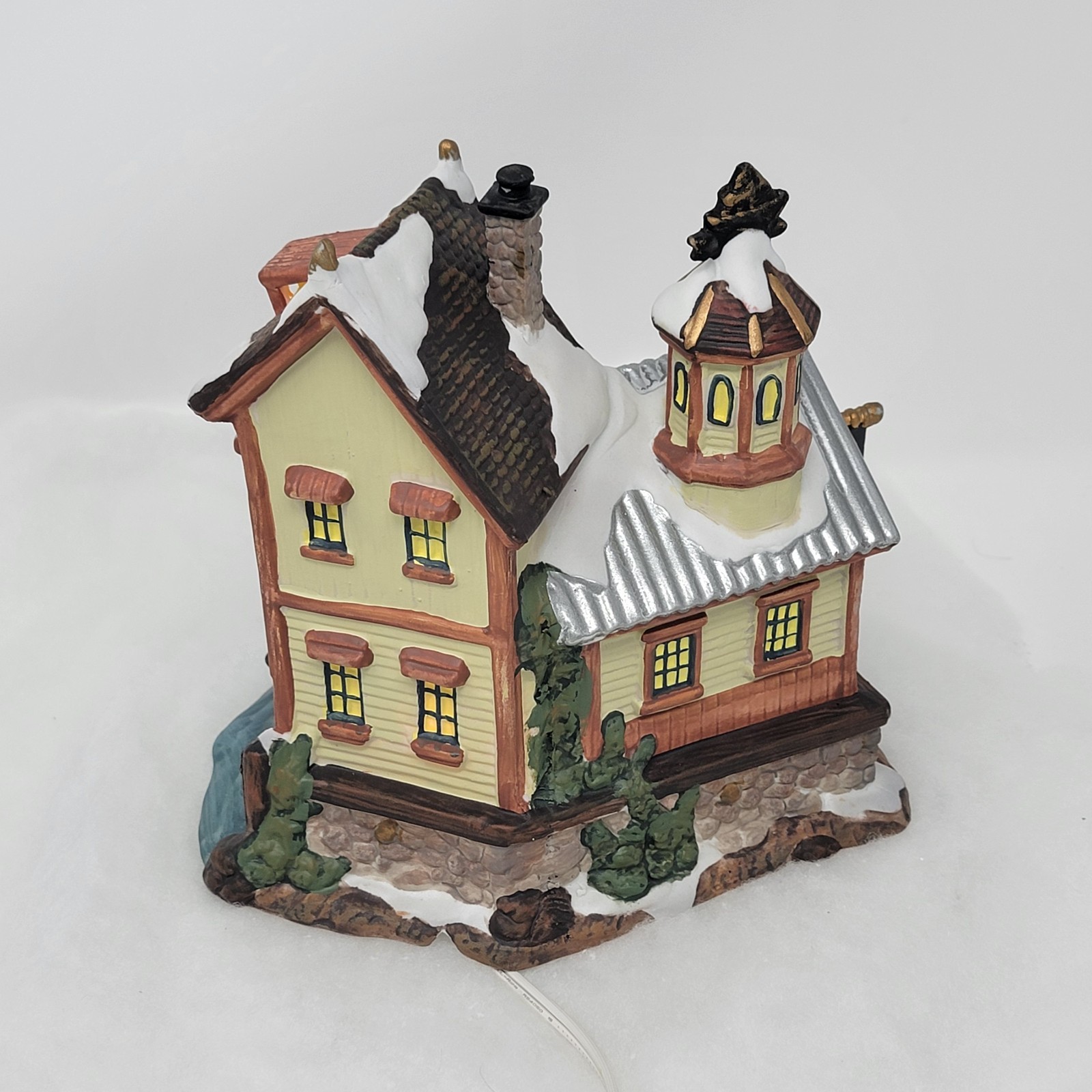 Christmas Village Illuminated Porcelain Building - Tugboat Inn