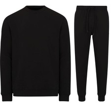 Mens Fleece Tracksuit Set Hoodie Top and Bottoms Jogging Joggers Casual 2-Piece