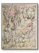 Street Art Modern Expressionism Original Abstract 11 by 15 Oil Pastel on Paper