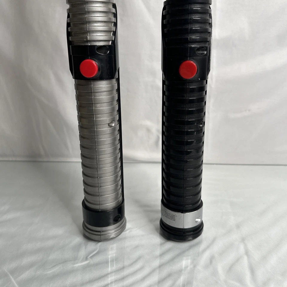 Pair Of 1999 Hasbro Battery OP Star Wars Light Saber Orange & Green(Green works) - Image 2 of 4