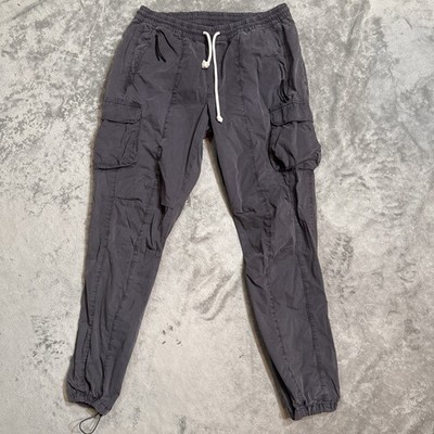 Kith Cargo Pants Mens Size Large Gray Joggers Drawstring