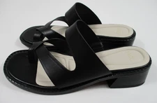 -NEW Franco Sarto Saylor Sandal Strappy Low Heel Toe Black Women's Shoes Sz 8