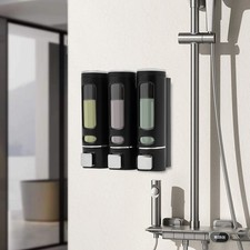 Modern Minimalist 3-Chamber Wall-Mounted Soap Dispenser for Liquids