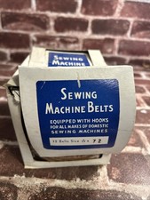 NOS Sewing Machine Treadle Belt 72" x 3/16" With Belt Hook 12 