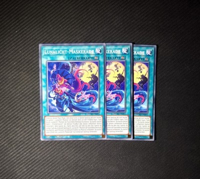 3x ''Lunalicht-Maskerade DUAD-DE053 C'' Yugioh TCG- DUAD - 1.A, DE, NM+ 