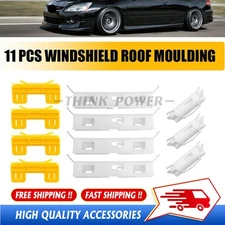 11* Windshield Roof Moulding Clips Repair Set For 2007 2008-2011 Honda Civic