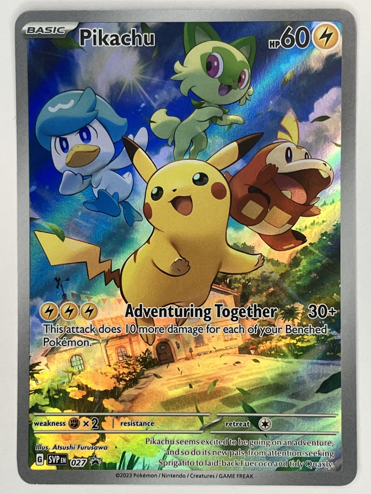 Pikachu NM SVP027 Sv: Scarlet & Violet Promo Pokemon TCG Holo