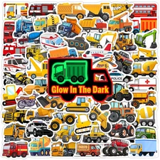 60 Pcs Car Stickers for Water Bottle Glow in the Dark, Kids Aircraft Constructio