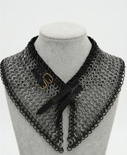 Medieval Warrior Stainless Steel Aventail Chainmail Collar 9 mm Riveted Armor