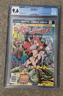 Marvel Comics Red Sonja #1 Jan 1977 Bronze Age CGC 9.6 NM+ White Pages