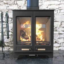 Wood Burning Stove 5kw DEFRA Certified Henley Hampton Twin Doors