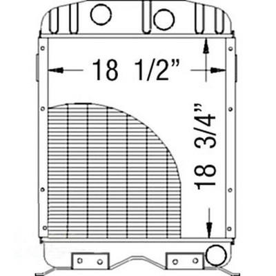 A-E1ADKN8005E Radiator - Fits Ford/New Holland Major, Power Major