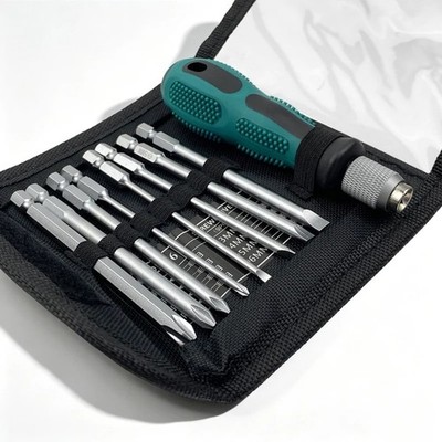 Schraubendreher Set 9-teilig Schlitz Kreuzschlitz Chrom-Vanadium Stahl magnetisch