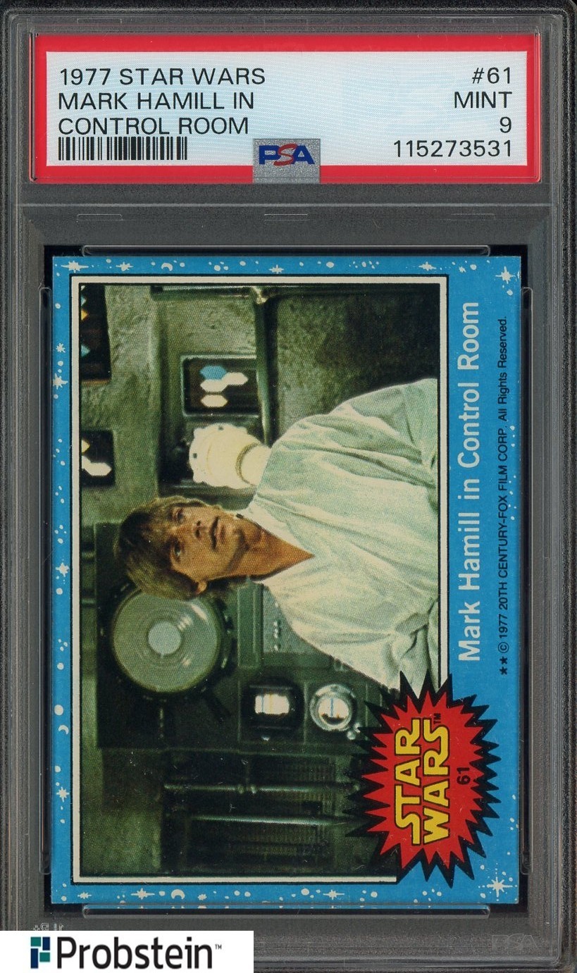 1977 Topps Star Wars #61 Mark Hamill In Control Room PSA 9 MINT