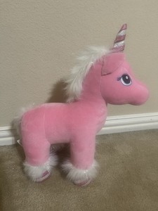 Build A Bear Workshop UNICORN Candy Stripe Bubblegum Pink PEGASUS 16"