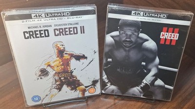 Creed 3 Movie Collection 4K Steelbooks - EU IMPORT-NEW- w/PROTECTIVE SLEEVES!