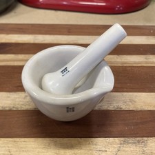 COORS USA small MORTAR 522-000 and COORS USA PESTLE 522-000, no chips, VTG