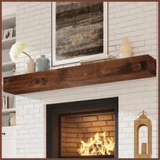 ESHOME Fireplace Mantel - Handcrafted Wood Mantles for Over Fireplace - 72"