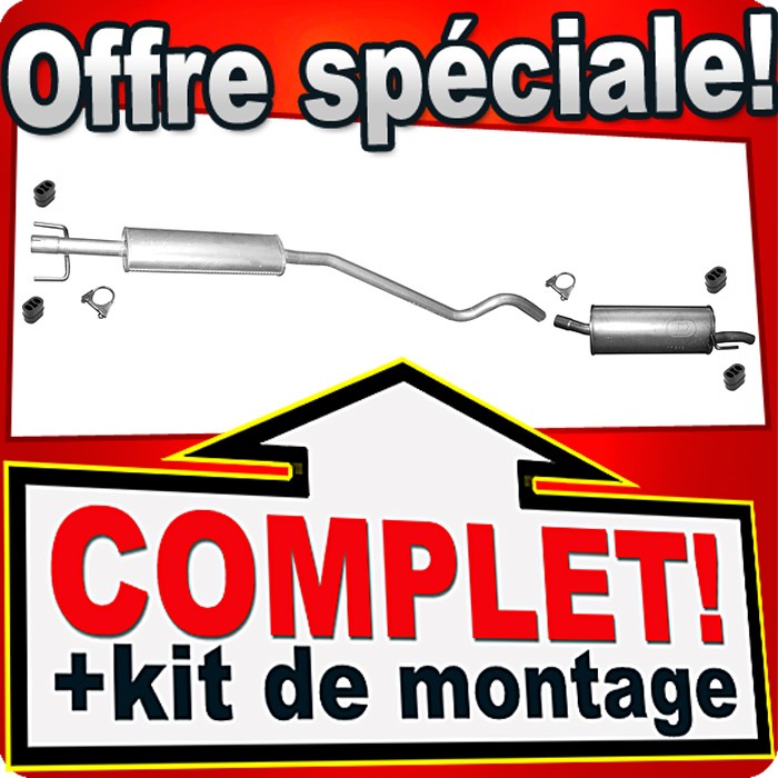 Échappement Opel Astra G CC 1.4 anticorrosion en acier aluminé