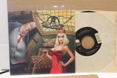 Aerosmith Love In An Elevator beautiful U.S. picture sleeve & 45 Geffen