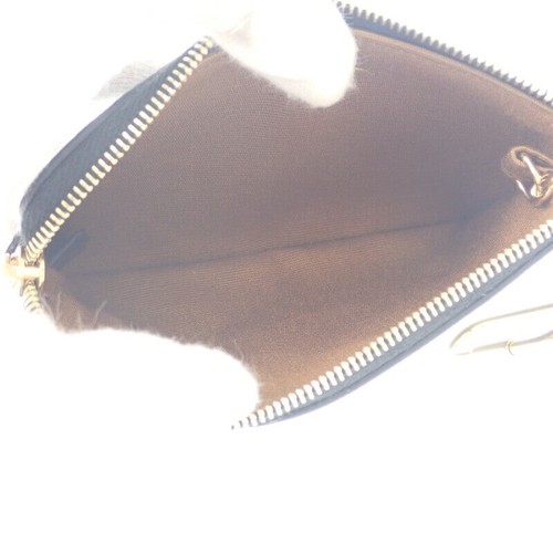 CELINE Coin Purse Coin Case Triomphe Canvas Black Brown Women's TGIS - Picture 6 of 10