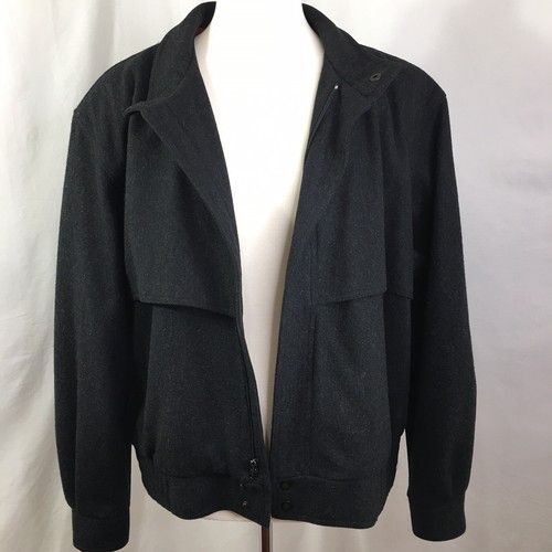 Members Only Mens Black Wool Blend Coat Jacket Size 46 Vented - Picture 2 of 11