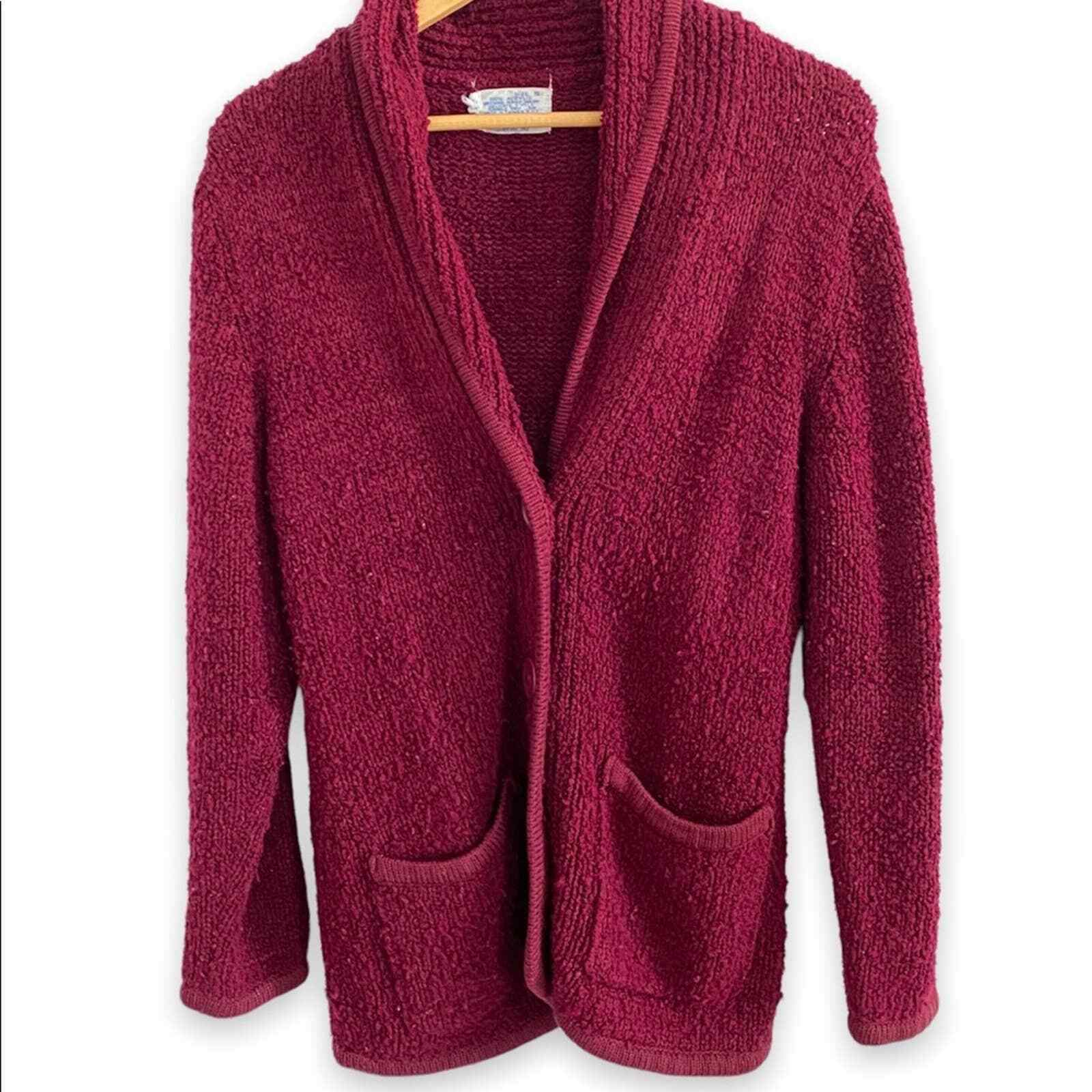 Maroon burgundy 1970s vintage granny core sweater… - image 4
