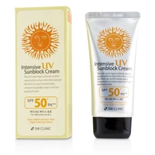 2x 3W Clinic Intensive UV Sunblock Cream 70ml SPF50 PA+++