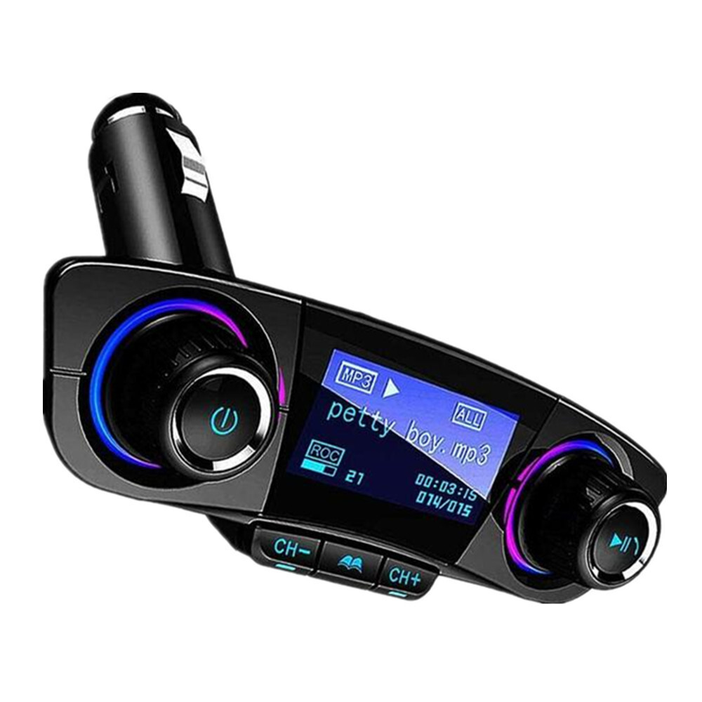 Bluetooth 4.0 Car FM Transmitter with Wireless Charging AUX Hands-Free Dual USB PD Ports