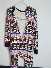Pre-owned Lazy One Pajamas Large Gingerbread Man
