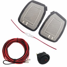 Pair Car Side Wing Mirror Heated Pad Defogger Rain Fog Snow Remove Self-adhesive