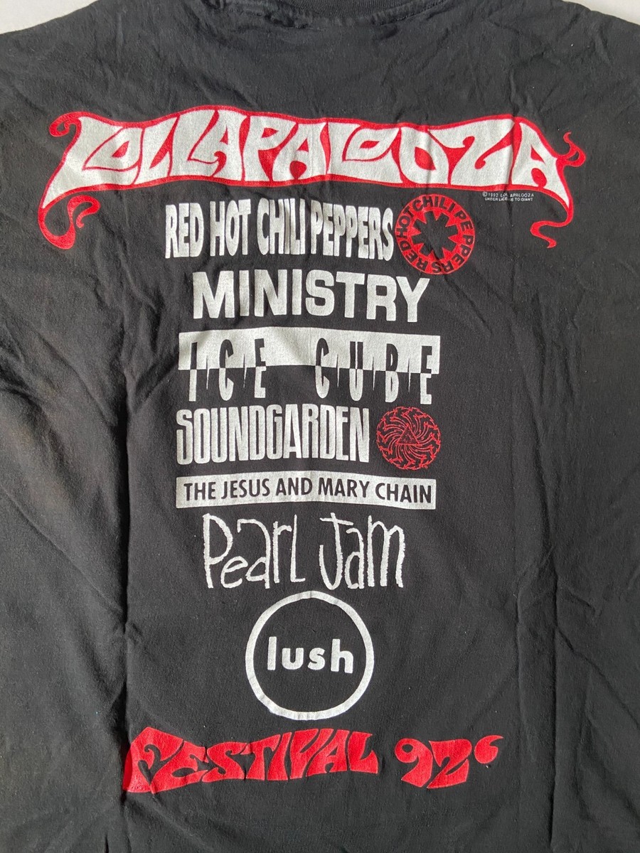 1992 Lollapalooza Tour T-Shirt Mens XL Original Used - RHCP 1992 Lollapalooza Tour T-Shirt Mens XL Original Used - RHCP