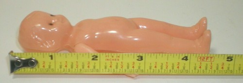Vintage Early Irwin Celluloid? Plastic 5" Baby Doll Figure w/ Jointed Arms Nice - Picture 6 of 6
