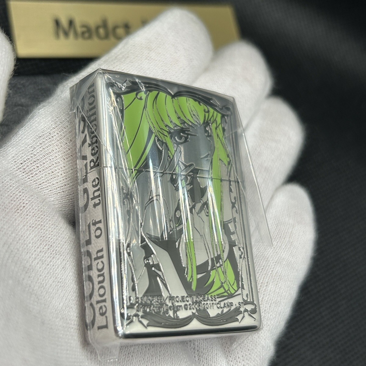 Zippo Oil Lighter Code Geass C.C. Silver Brass Color Limited Japan