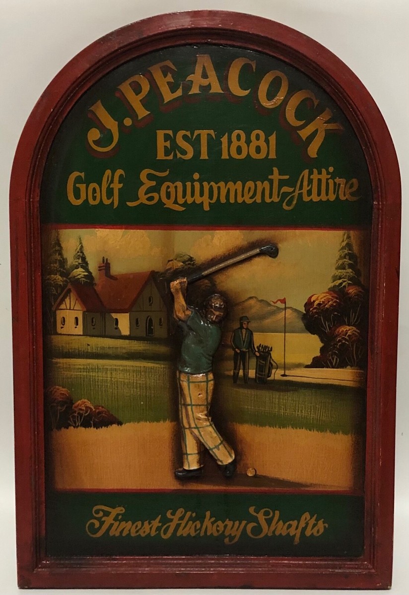 Antique J. Peacock Finest Hickory Shafts Golf Equipment Hand